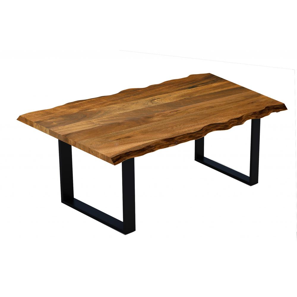 71" Modern Rustic Real Wood Live Edge Dining Table - 379788. Picture 1