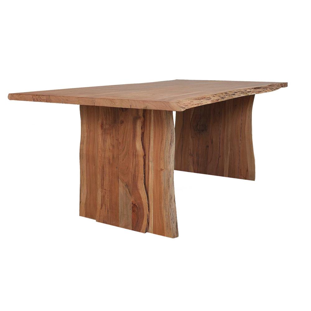 Solid Acacia Wood Live Edge Dining Table - 379798. Picture 1