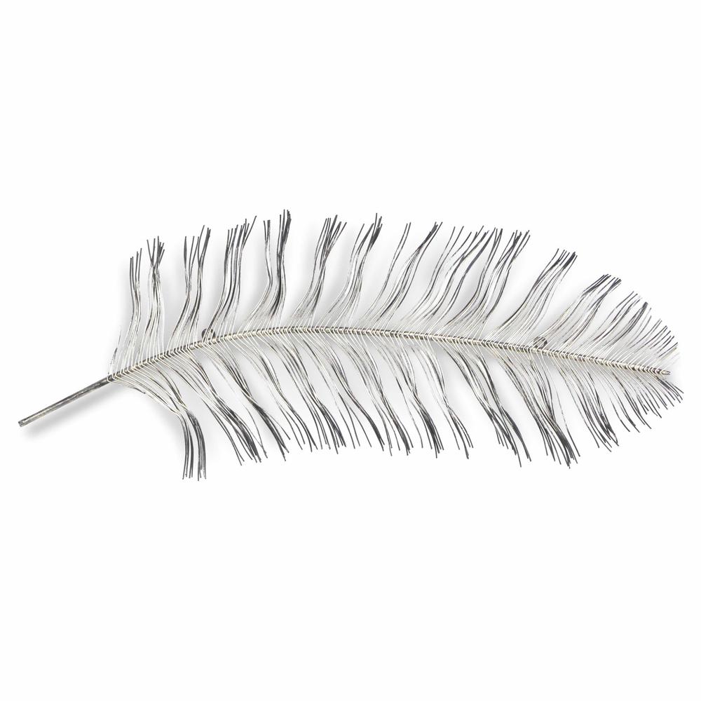 Black and Silver Metal Peacock Feather Wall Decor - 379830. Picture 3