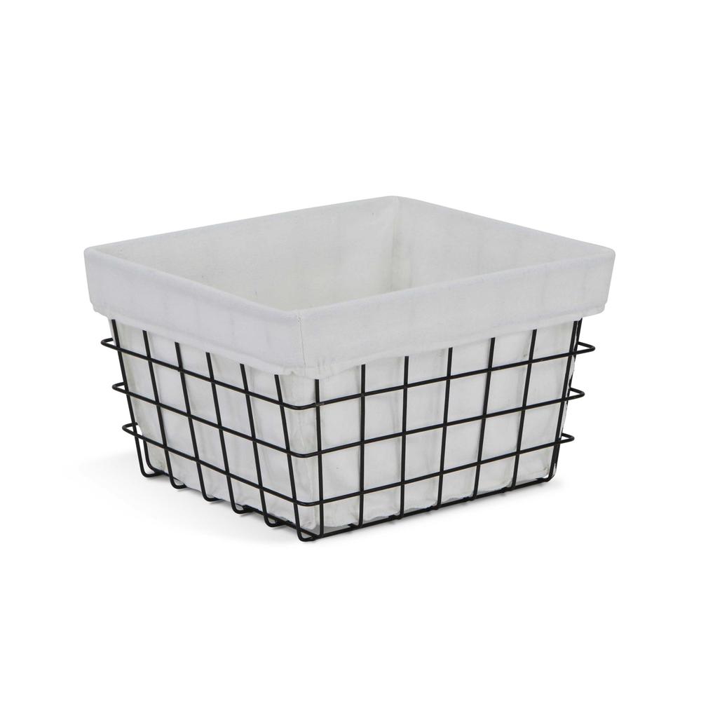Rectangular White Lined and Metal Wire Storage - 379833. Picture 1