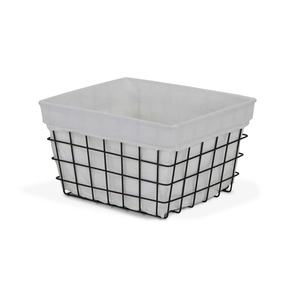 Rectangular White Lined and Metal Wire Storage - 379833. Picture 2