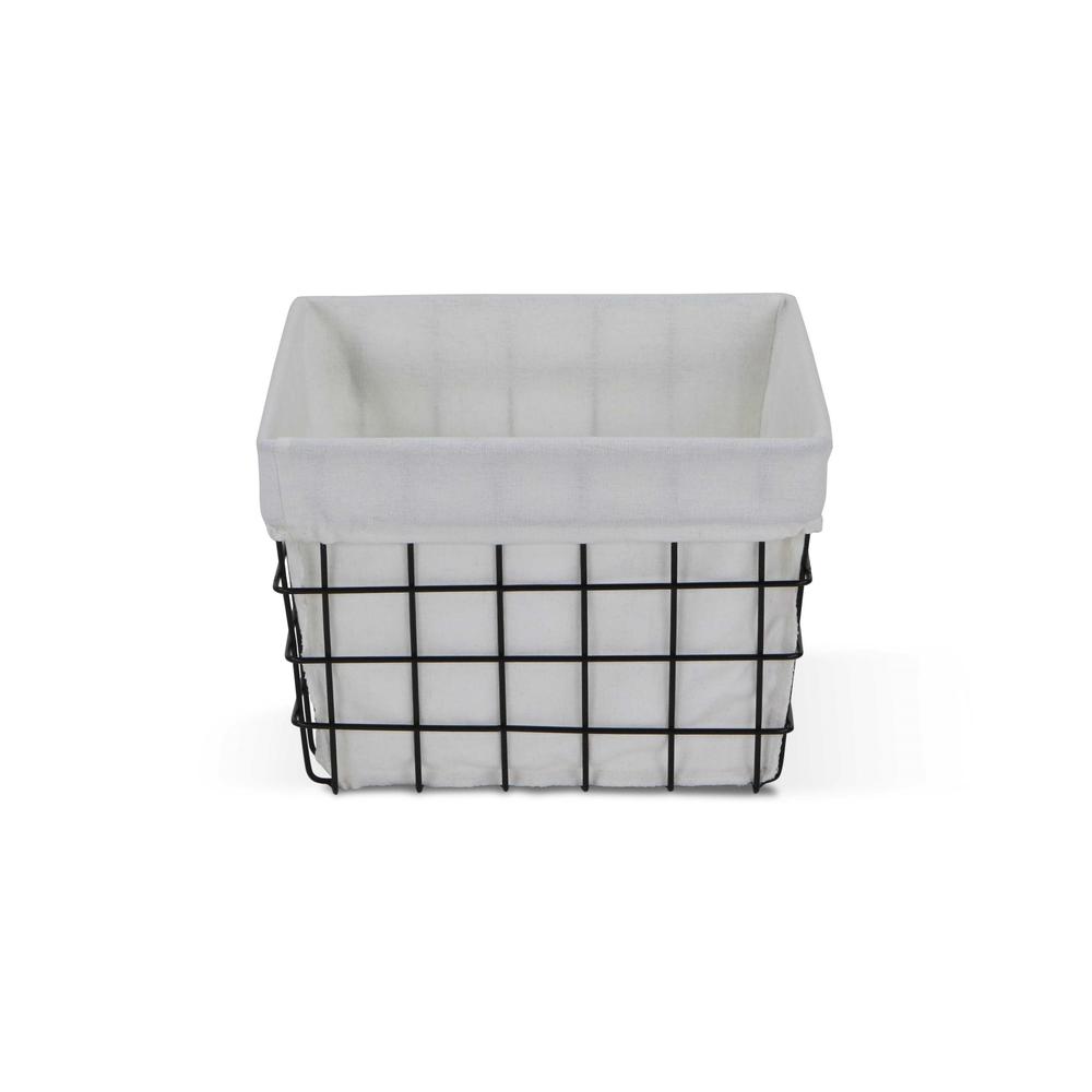 Rectangular White Lined and Metal Wire Storage - 379833. Picture 3