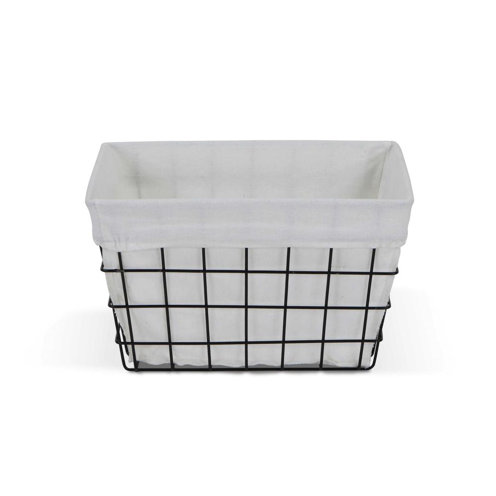 Rectangular White Lined and Metal Wire Storage - 379833. Picture 4