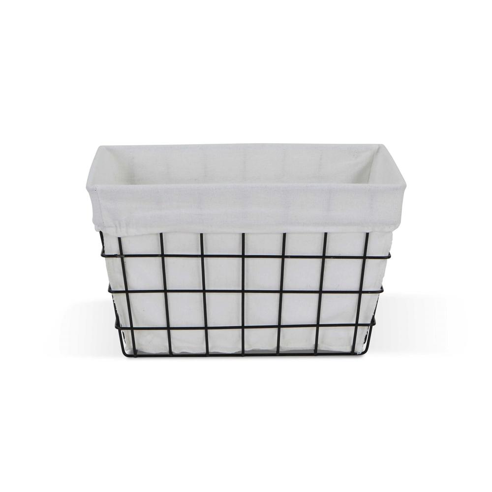 Rectangular White Lined and Metal Wire Storage - 379833. Picture 5