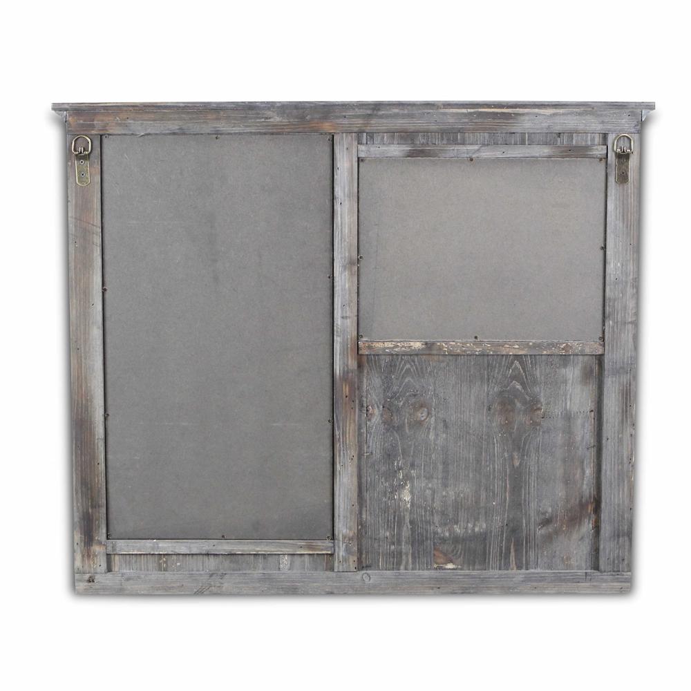 Gray Wooden Wall Chalkboard with Side Storage Basket - 379874. Picture 4