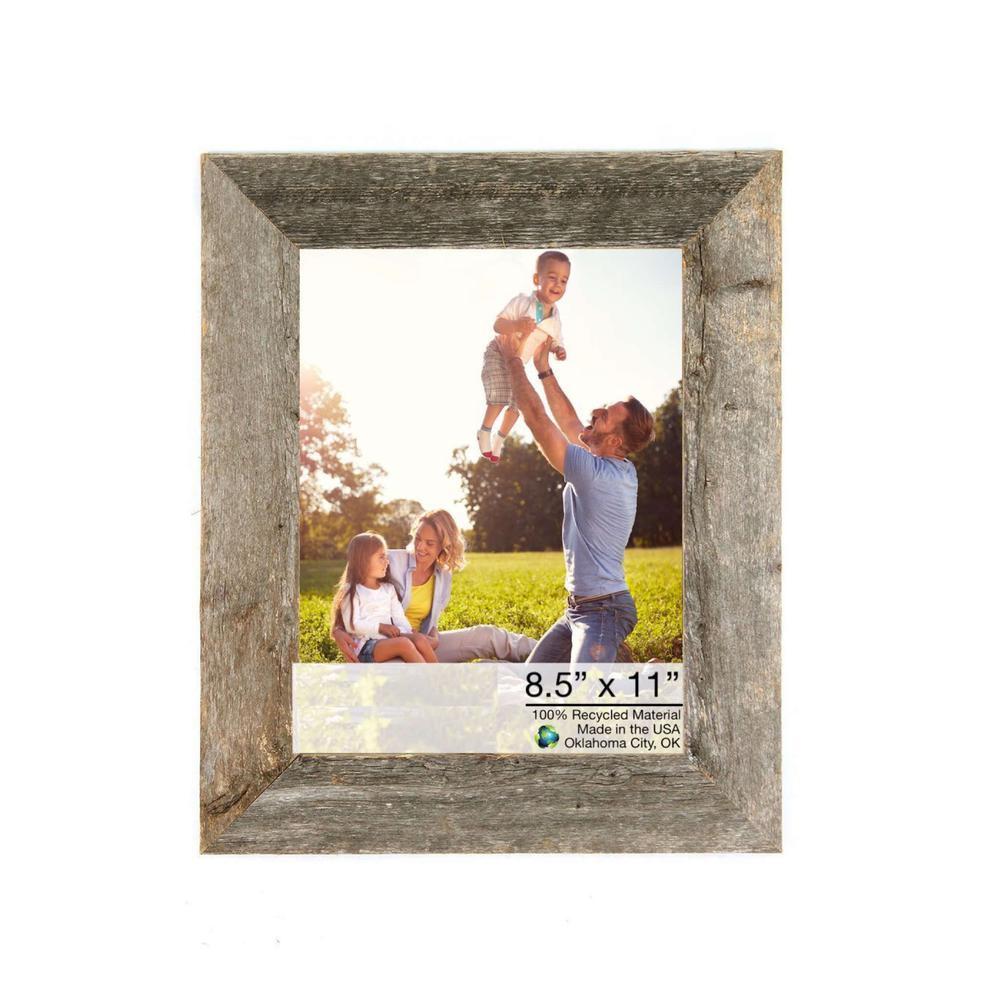 8.5" x 11" Natural Weathered Gray Picture Frame - 379897. Picture 1