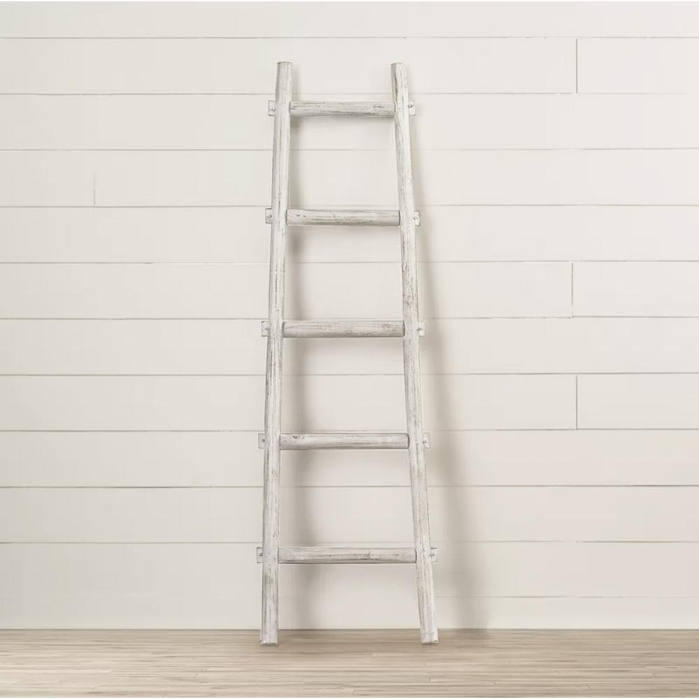5 Step White Decorative Ladder Shelve - 379916. Picture 3