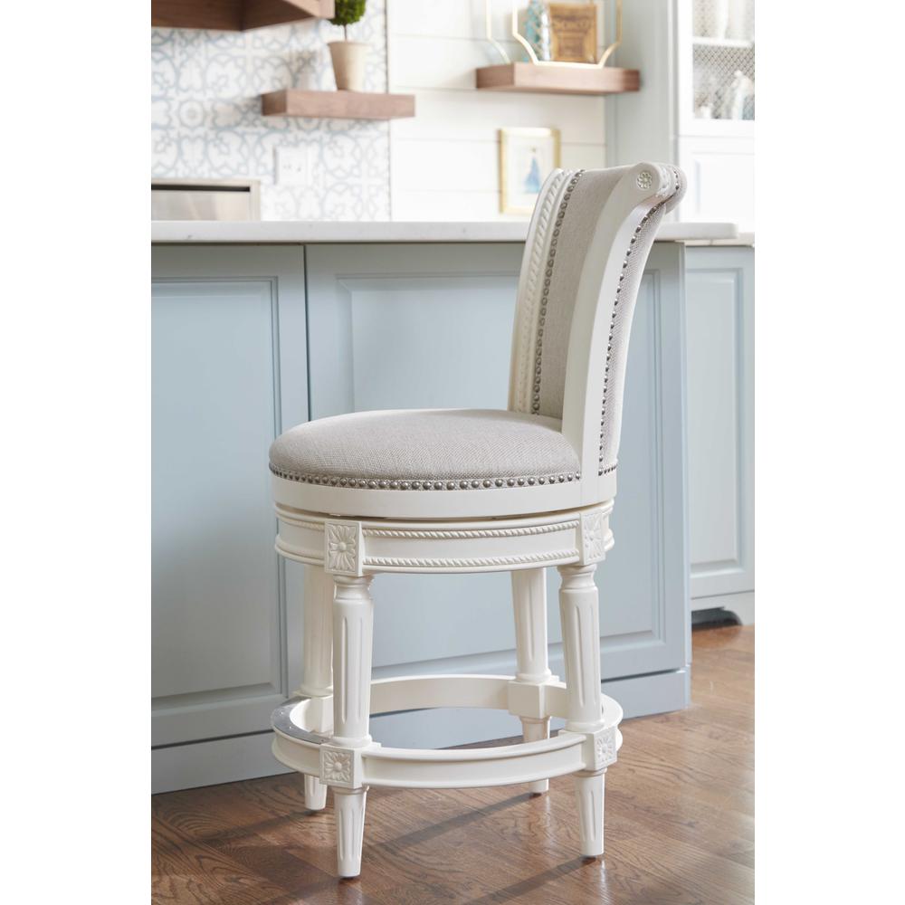 Modern Farmhouse White Counter Height Bar Stool - 379920. Picture 2