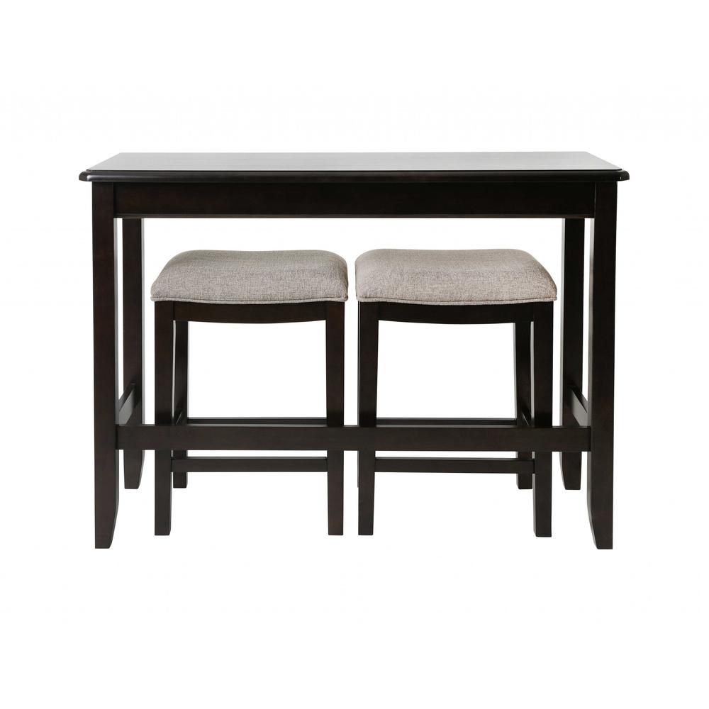 Perfecto Espresso Finish Sofa table with Two Bar Stools - 379938. Picture 4
