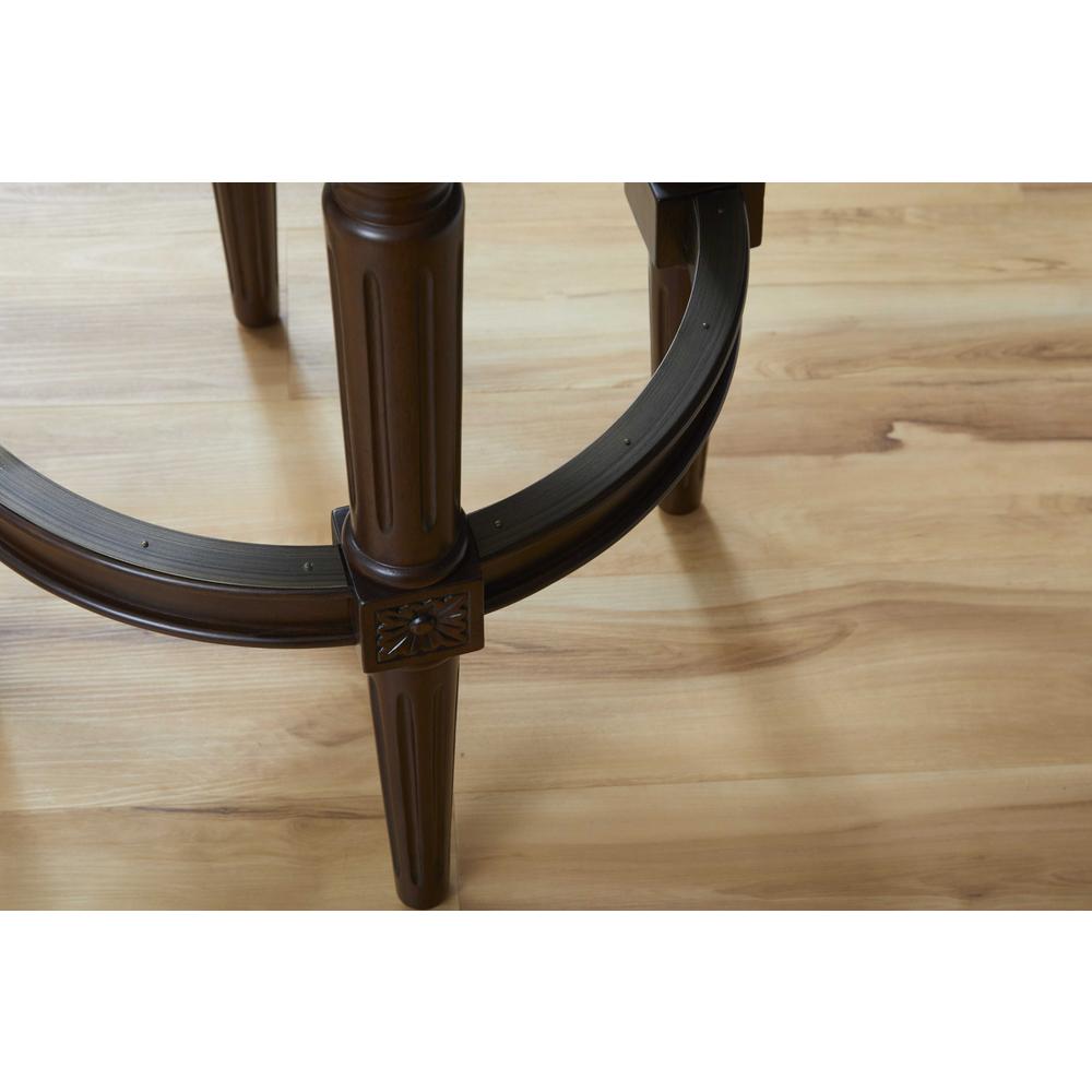Distressed Walnut Finished Bar Height Round  Stool - 380065. Picture 5
