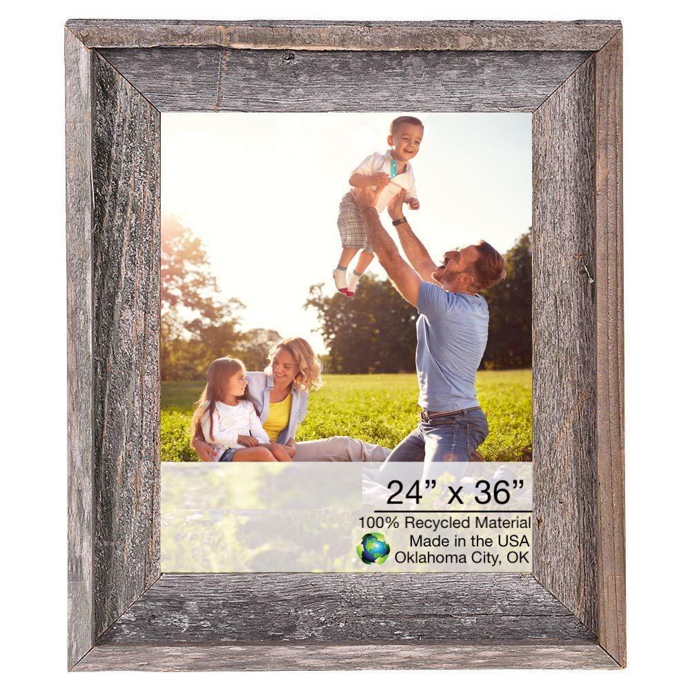24x36 Rustic Smoky Black Picture Frame with Plexiglass Holder - 380261. The main picture.