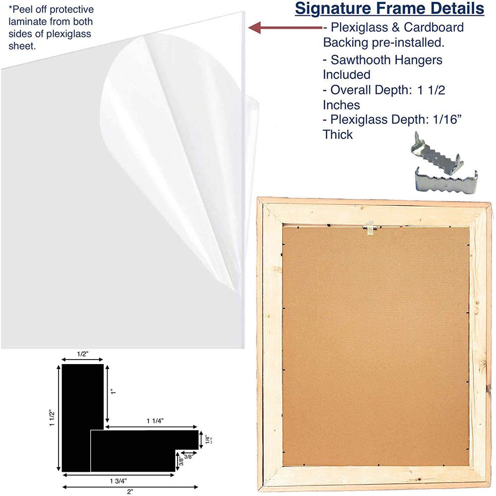 22x28 Natural Weathered Grey Picture Frame with Plexiglass Holder - 380263. Picture 5