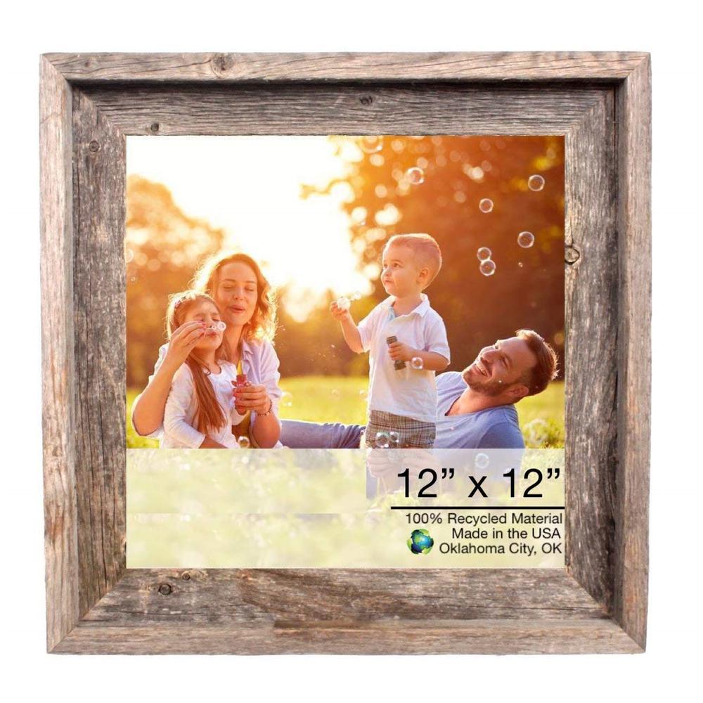 12x12 Natural Weathered Grey Picture Frame - 380270. Picture 1