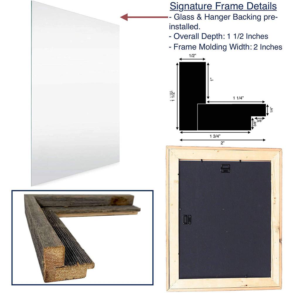 12x12 Natural Weathered Grey Picture Frame - 380270. Picture 5