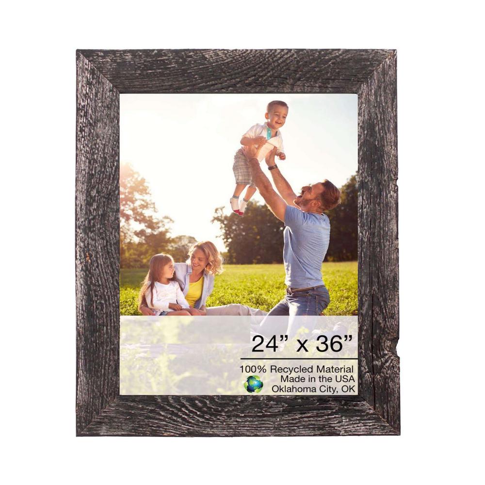 24x36 Rustic Smoky Black Picture Frame with Plexiglass Holder - 380271. The main picture.