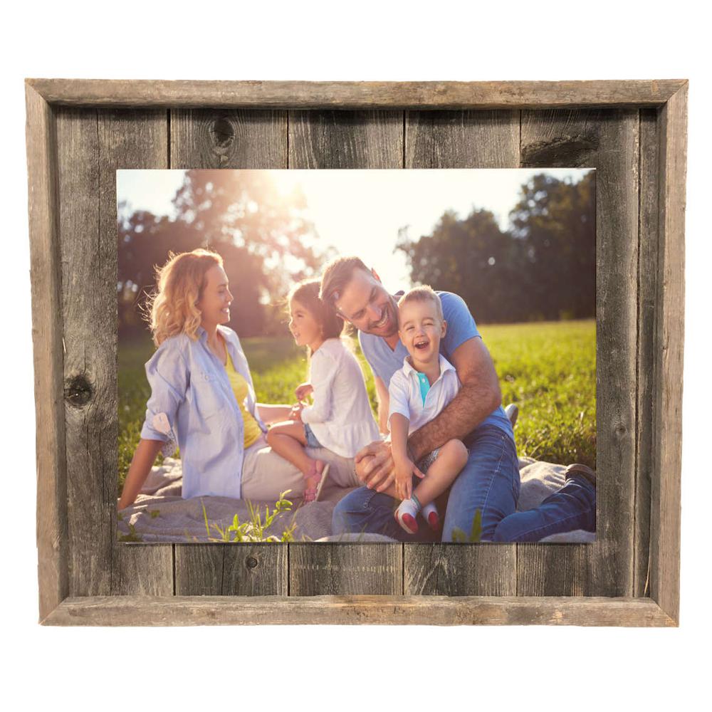 11x14 Weathered Grey Picture Frame with Plexiglass Holder - 380286. The main picture.
