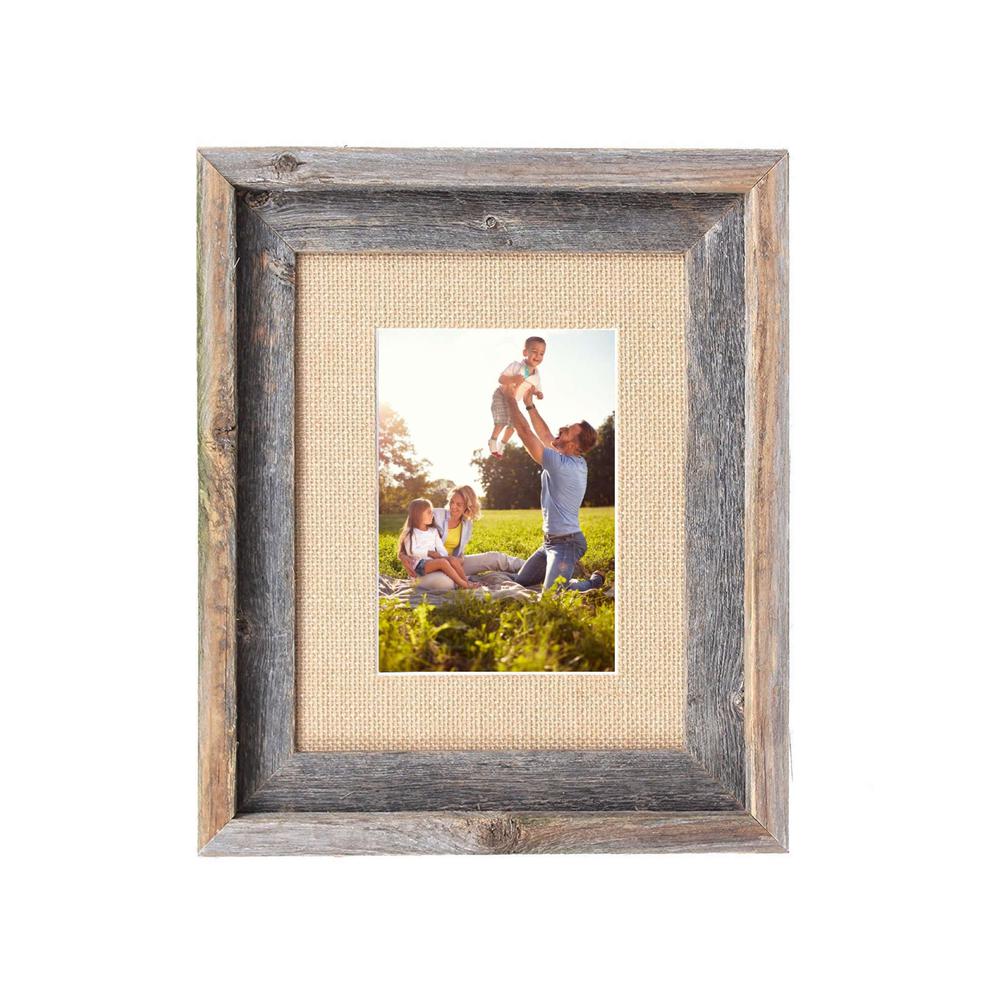 11x14 Rustic Burlap Picture Frame with Plexiglass - 380289. Picture 1
