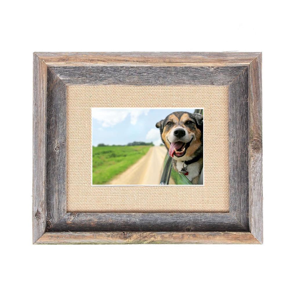 11x14 Rustic Burlap Picture Frame with Plexiglass - 380289. Picture 4