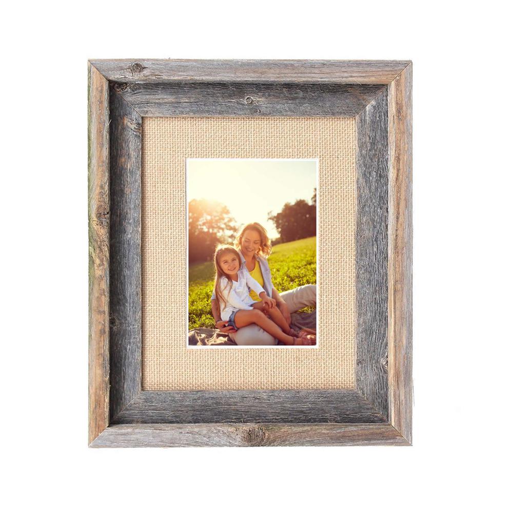 11x14 Rustic Burlap Picture Frame with Plexiglass - 380289. Picture 5