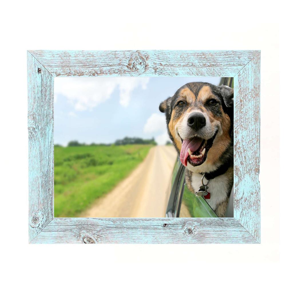 11x14 Rustic Blue Picture Frame with Plexiglass Holder - 380298. Picture 2