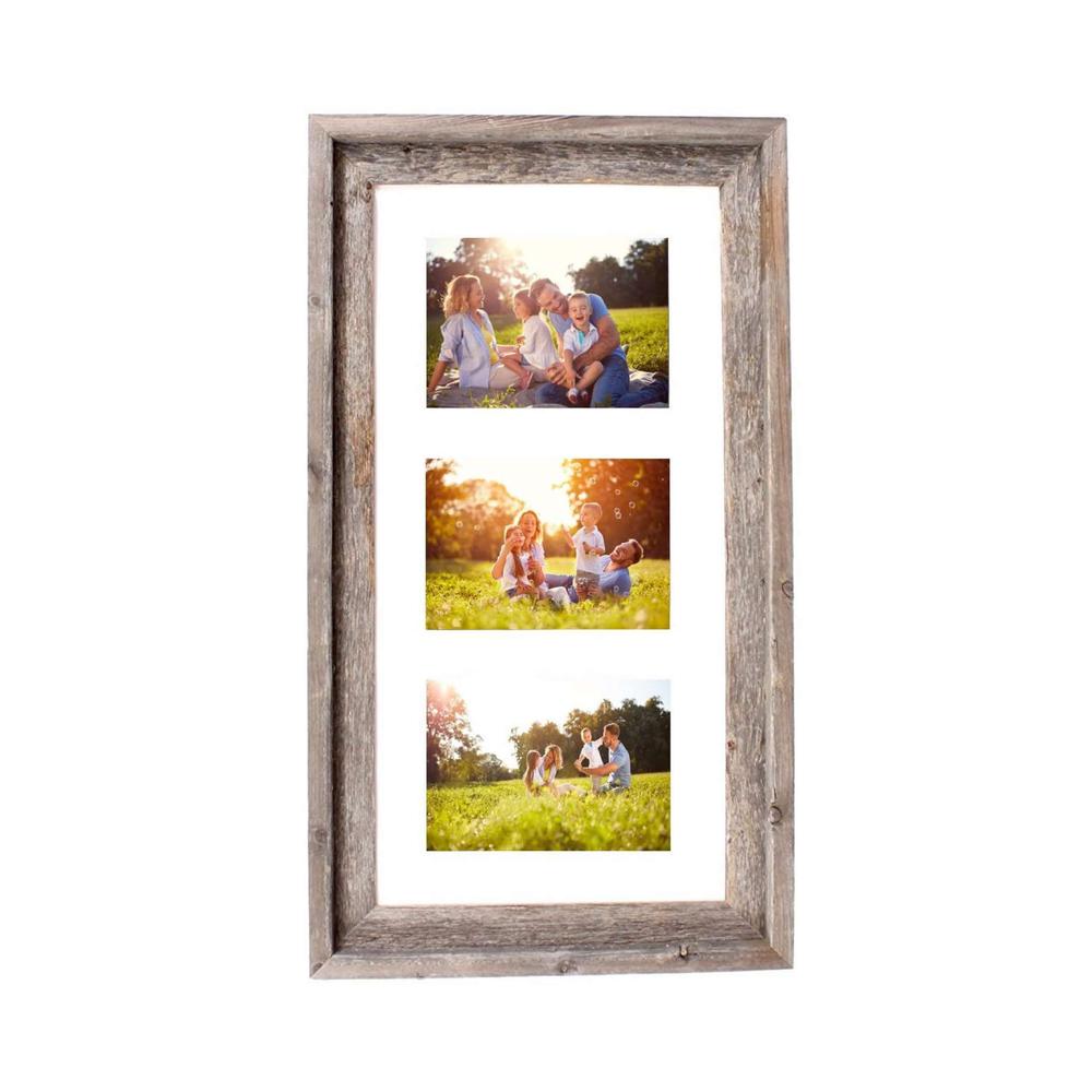 3 5x7 Rustic White Picture Frame with Plexiglass Holder - 380300. Picture 2