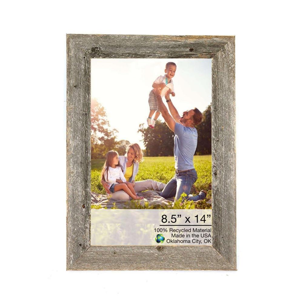 8.5x14 Natural Weathered Grey Picture Frame with Plexiglass Holder - 380304. The main picture.