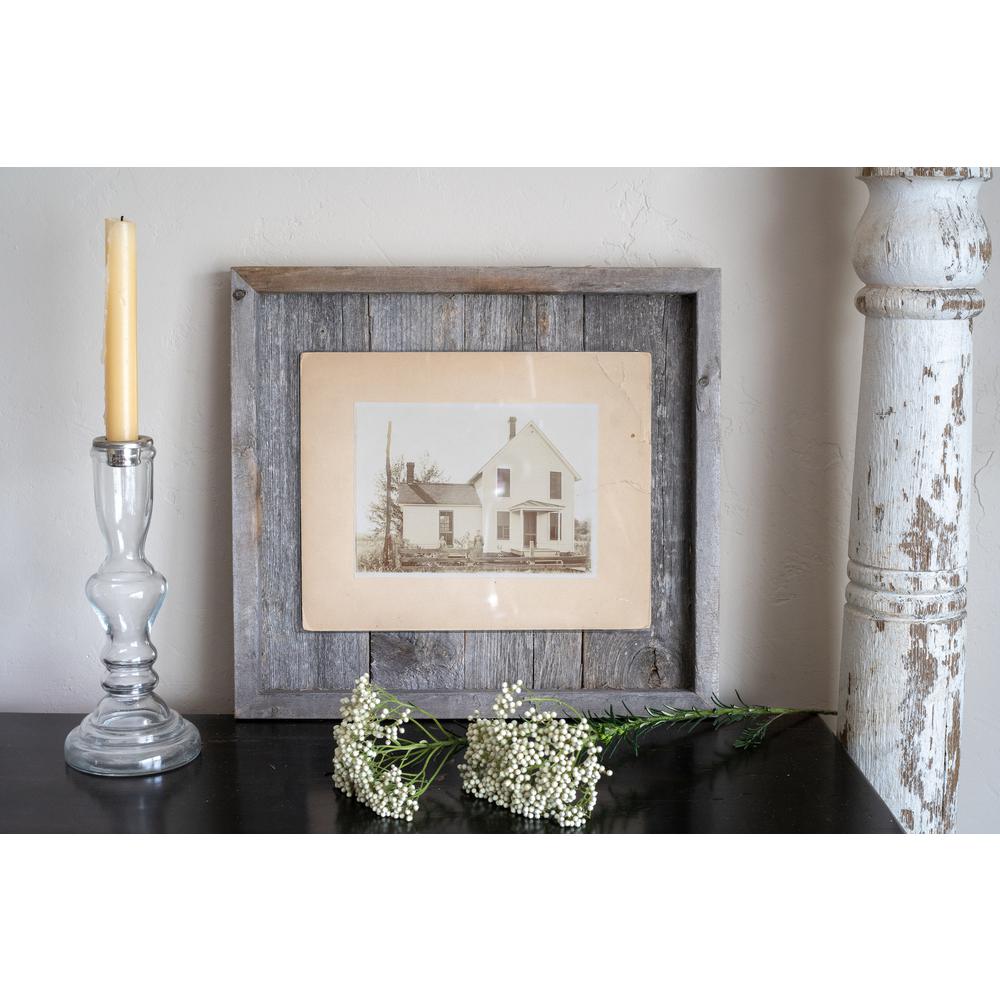 11"x14" Rustic Weathered Gray Picture Frame with Plexiglass Holder - 380316. Picture 5