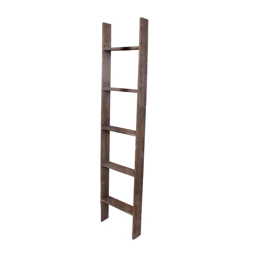 5 Step Rustic Wood Ladder Shelf - 380323. Picture 1