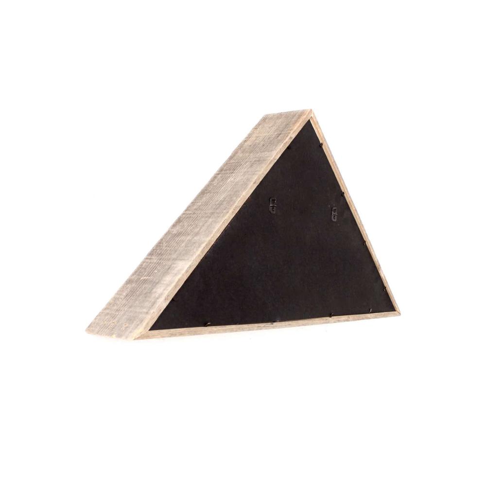 Rustic Weathered Grey Reclaimed Wood Triangle Wooden Display Flag Case - 380344. Picture 4