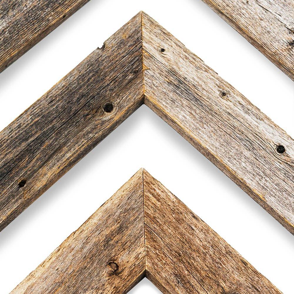 Set of 3 White Wash Reclaimed Wood Chevron Arrow - 380347. Picture 3