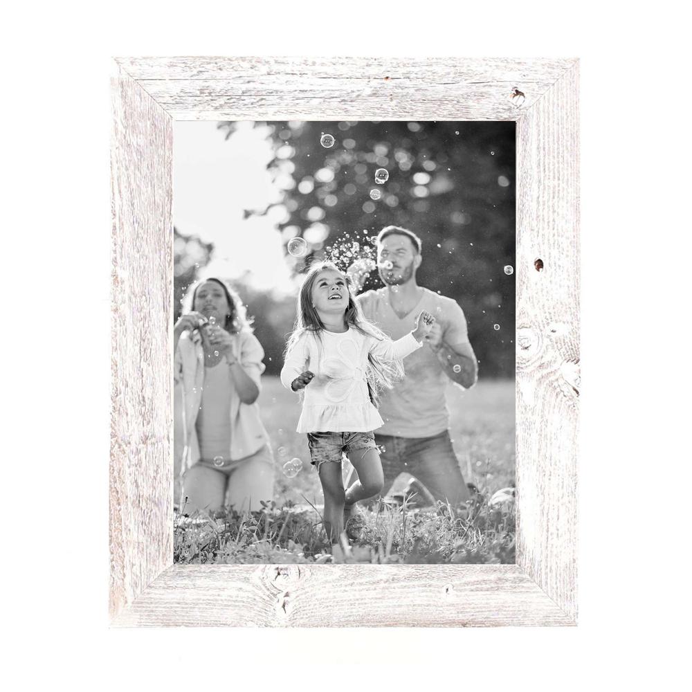 9"x14" Rustic White Washed Grey Picture Frame - 380358. Picture 4
