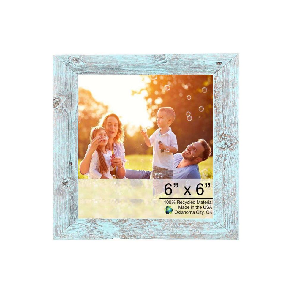 8"x9" Rustic Blue Picture Frame - 380361. The main picture.