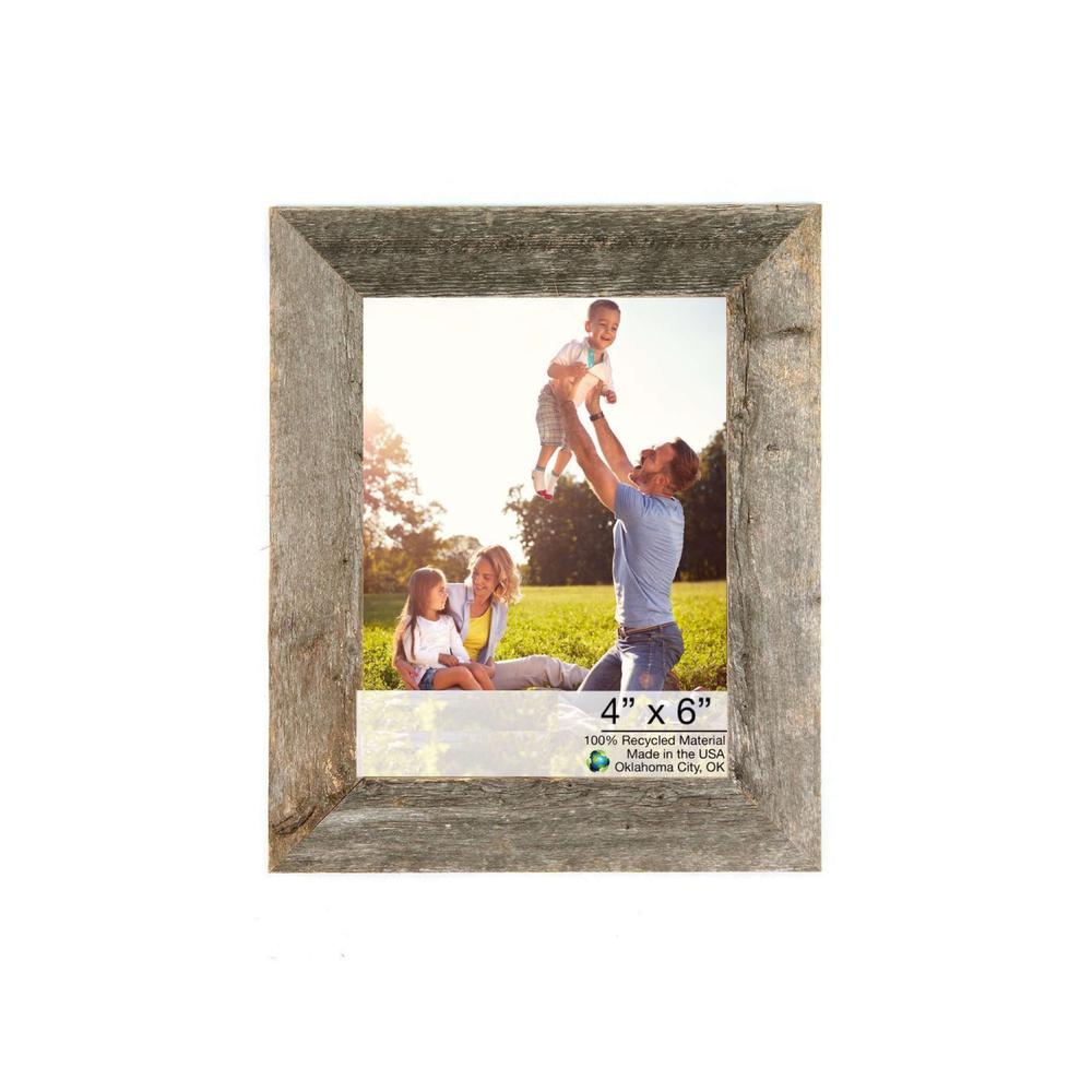 7"x8" Natural Weathered Grey Picture Frame with Easel Backs - 380363. Picture 1