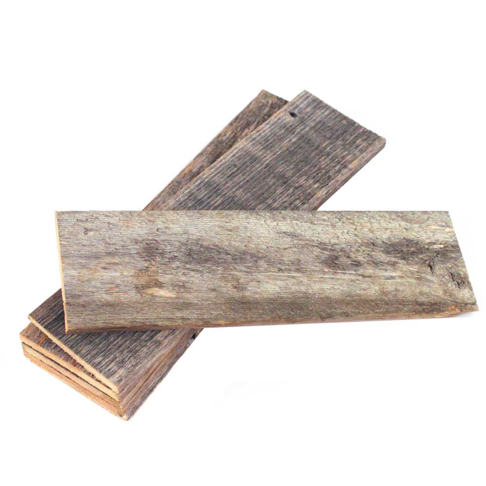 Pack of 6 Rustic Natural Weathered Grey Wood Planks - 380379. The main picture.
