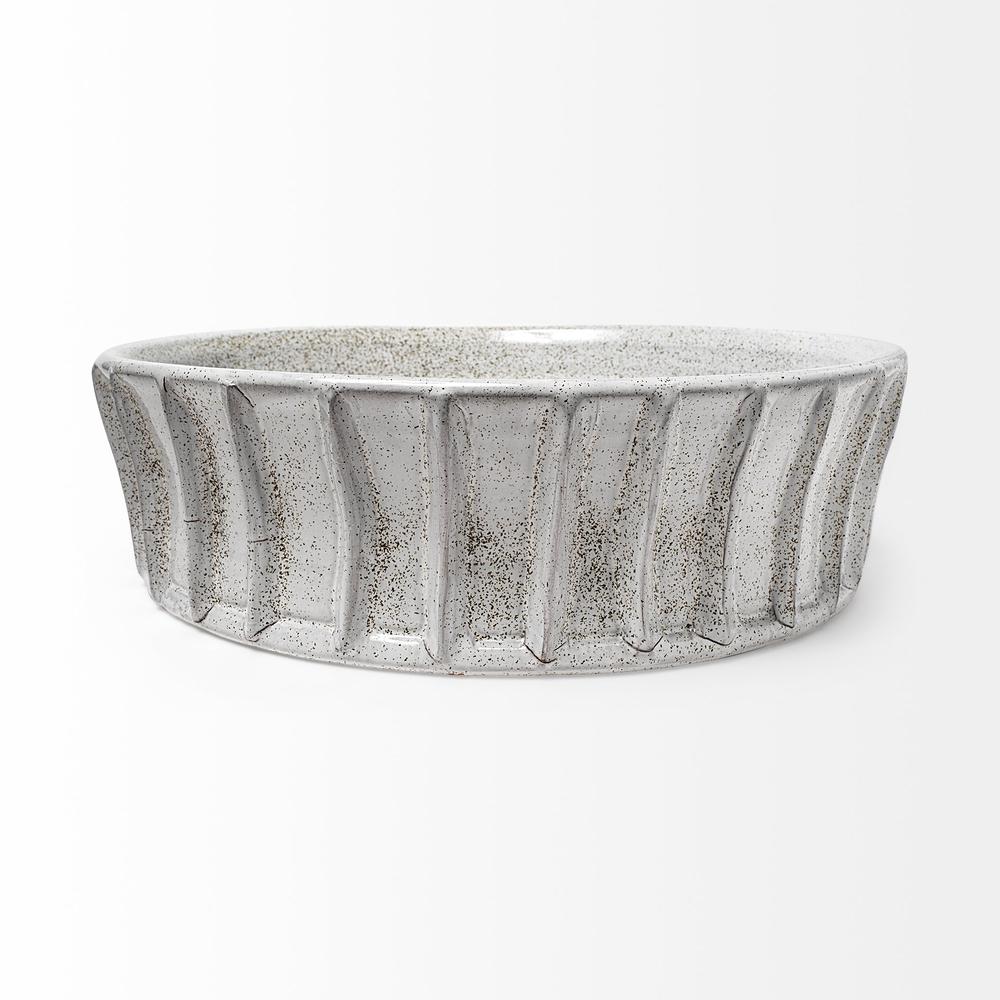 Large White Ceramic Bowl - 380396. Picture 2