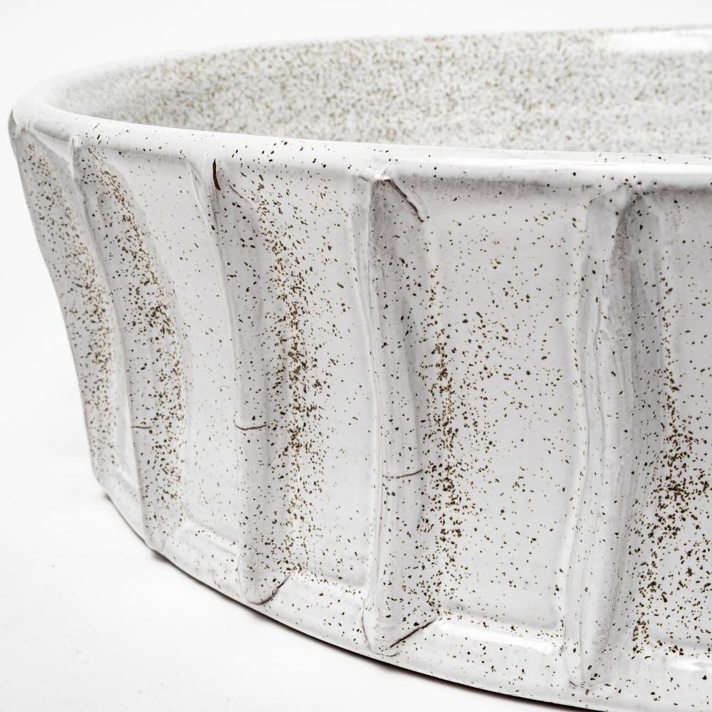 Large White Ceramic Bowl - 380396. Picture 4