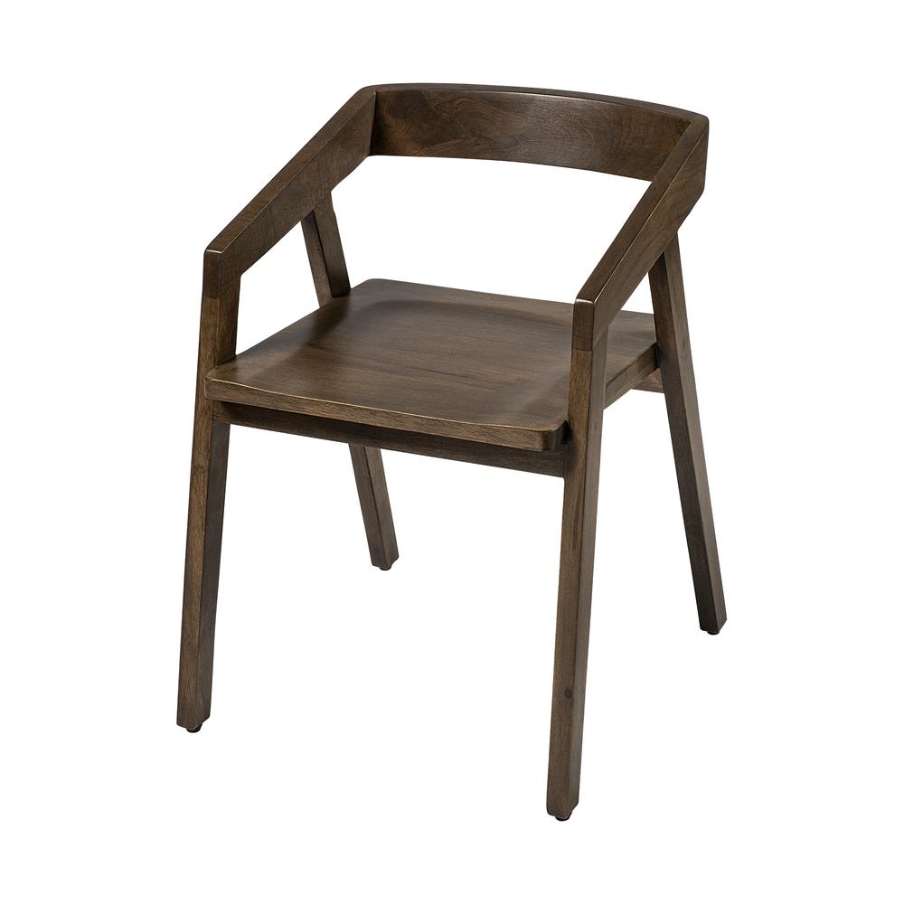 Brown Solid Wood Dining Chair - 380452. Picture 1