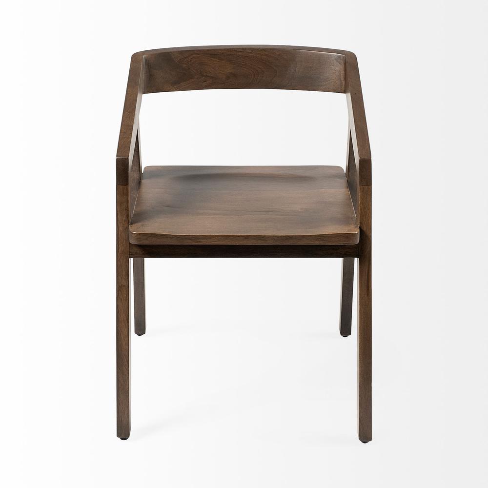 Brown Solid Wood Dining Chair - 380452. Picture 2