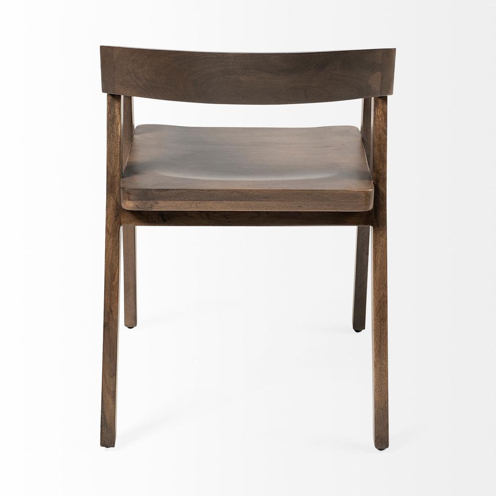 Brown Solid Wood Dining Chair - 380452. Picture 4