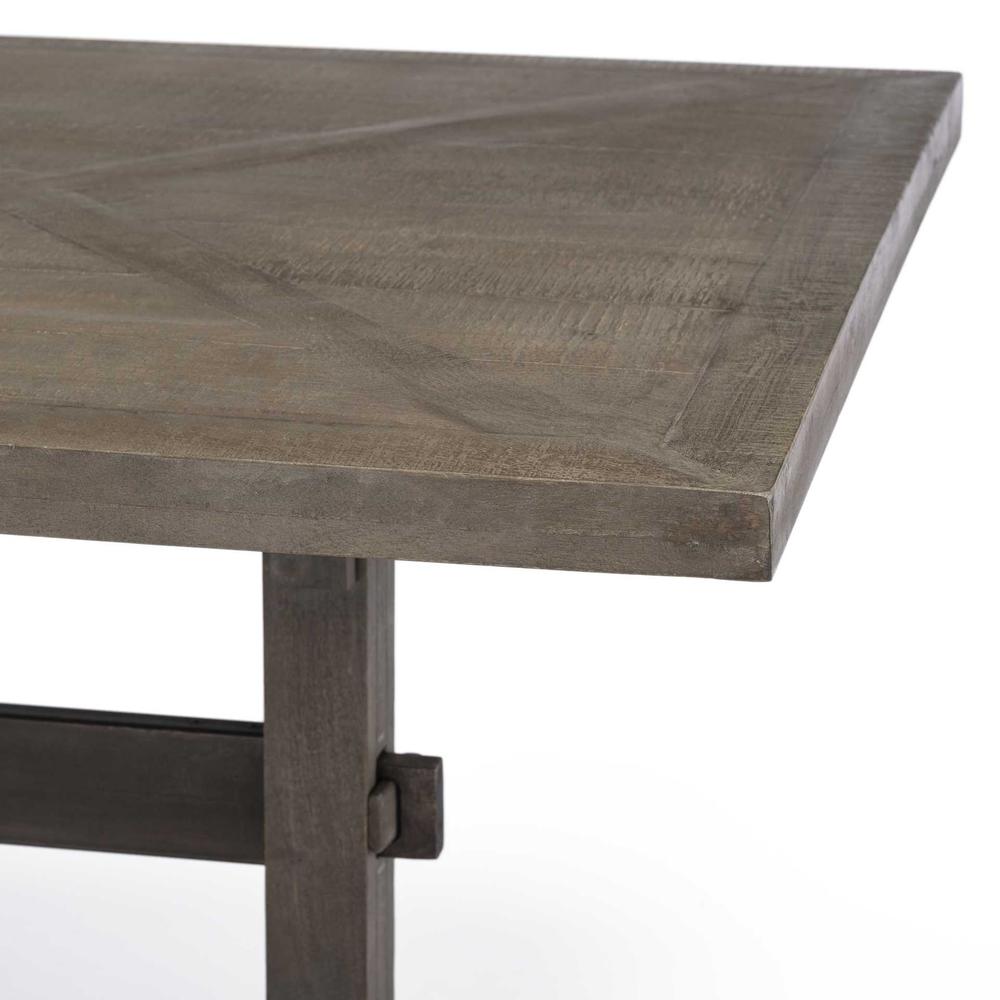 84x40 Grey Solid Wood Top and Base Dining Table - 380459. Picture 5