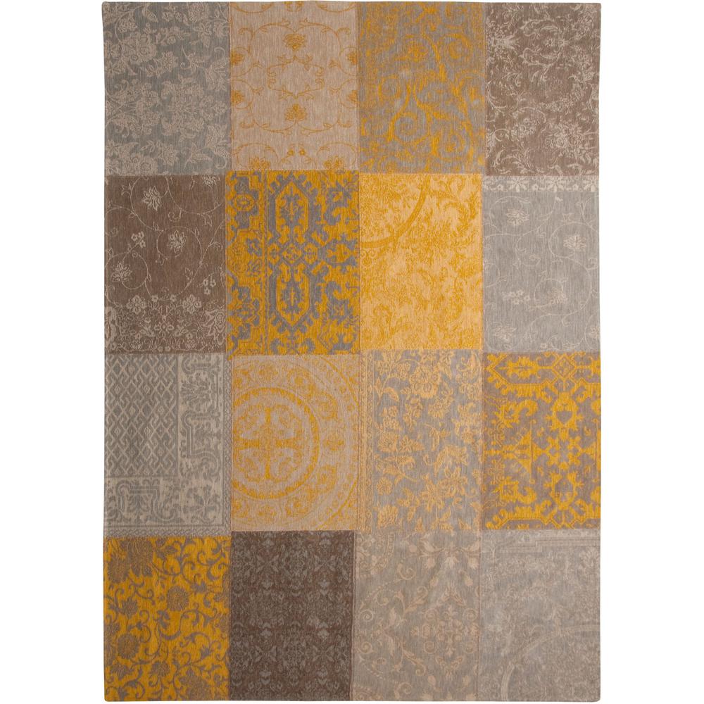 2.5' x 5' Yellow and Gray Patchwork Design Area Rug - 380573. Picture 2