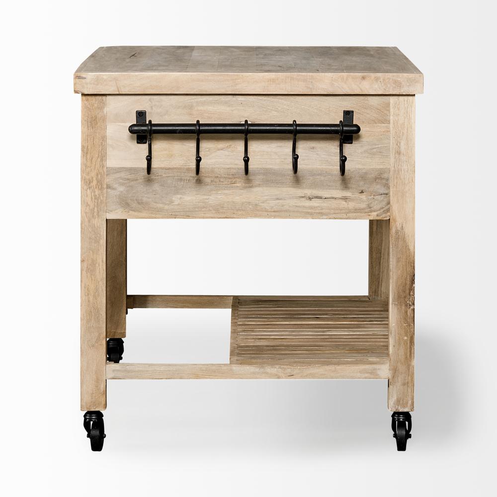 Modern Farmhouse Rolling Kitchen Island or Bar Cart - 380613. Picture 5
