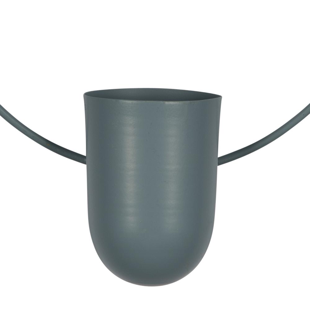 Blue Metal Round Planter Wall Decor - 380823. Picture 3