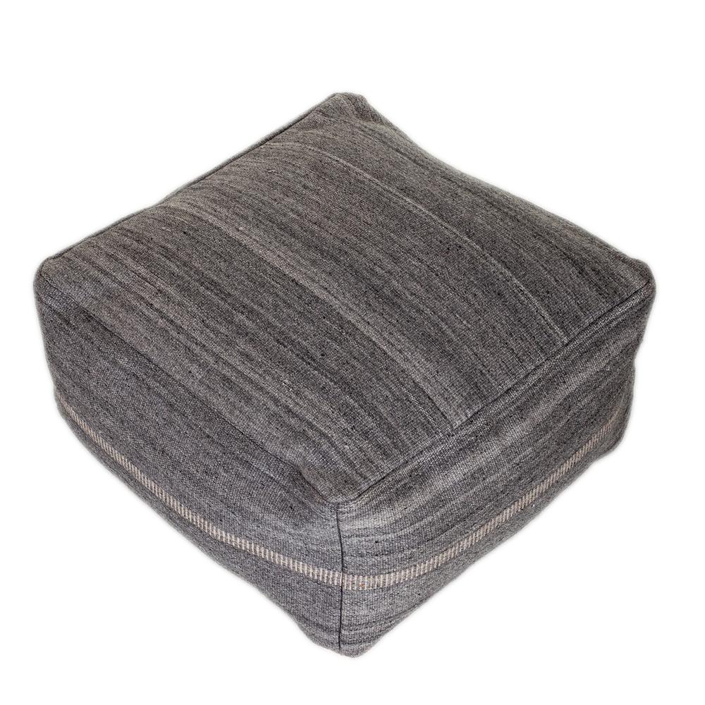 Steel Grey Stylish Pouf - 383108. Picture 4