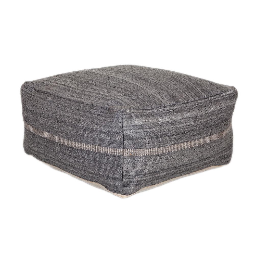 Steel Grey Stylish Pouf - 383108. Picture 5