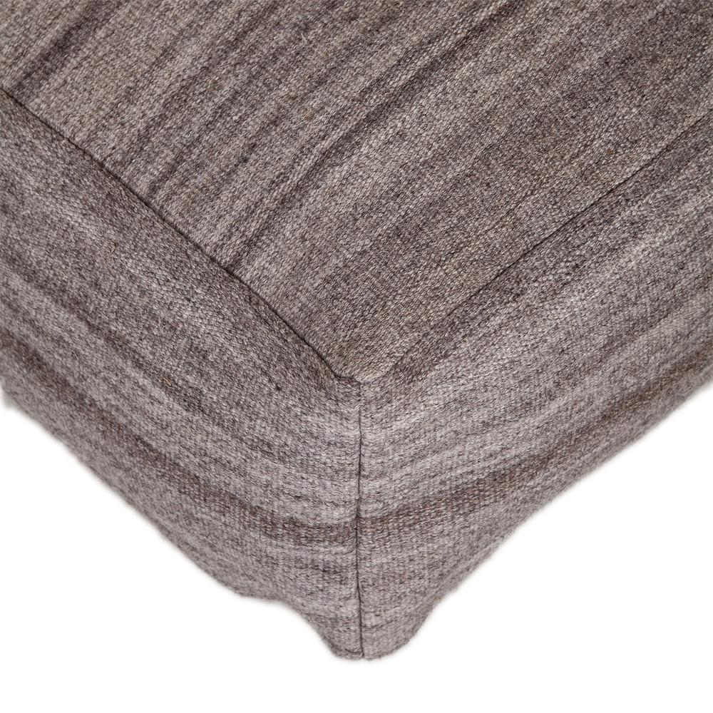 Stone Gray and Brown Pouf - 383109. Picture 4