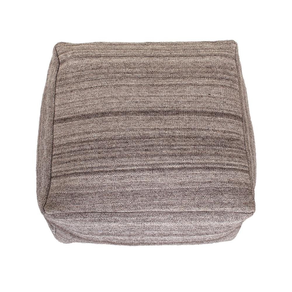 Stone Gray and Brown Pouf - 383109. Picture 5