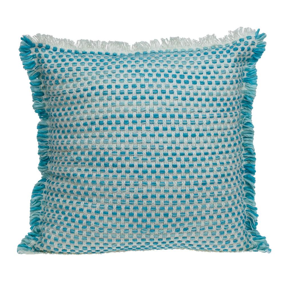 Aqua Blue Throw Pillow - 383118. Picture 1