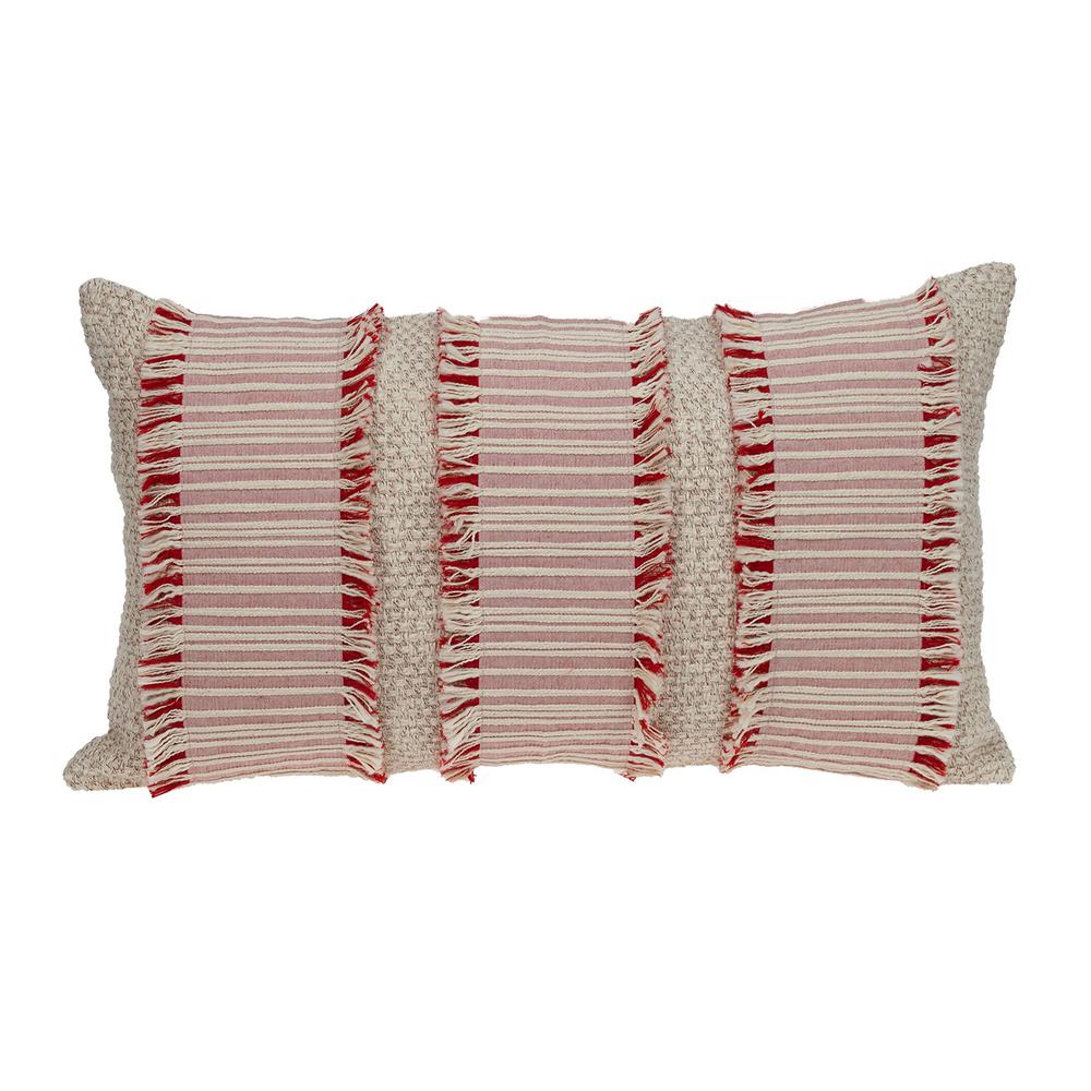 Boho Beige and Pink Throw Pillow - 383128. Picture 1