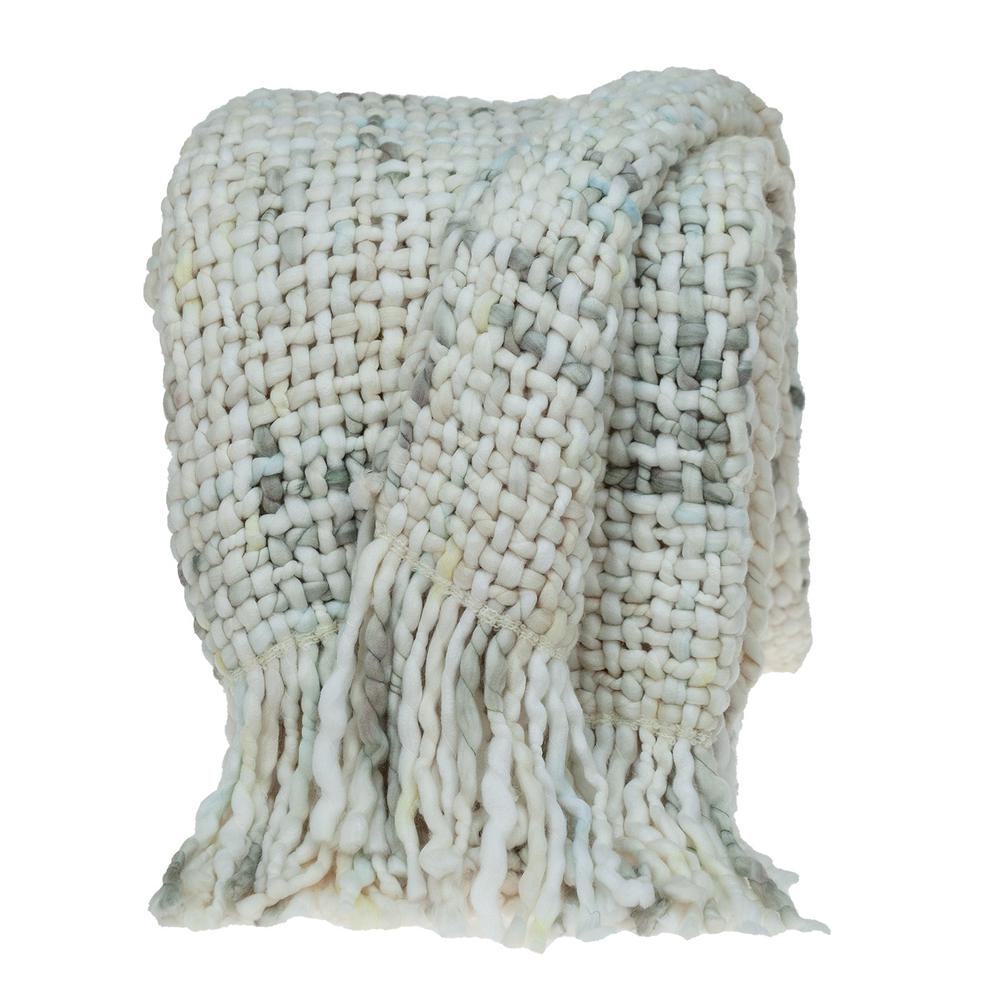 Boho Neutral Basketweave Throw Blanket - 383171. The main picture.